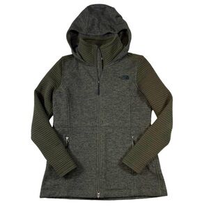The North Face Hooded Green/Gray Jacket Sweater